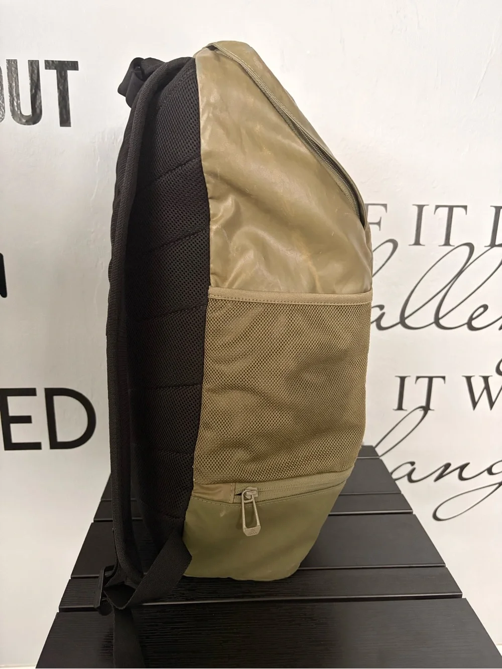 Adidas Olive Green Climacool Technology Backpack with Shoe Compartment